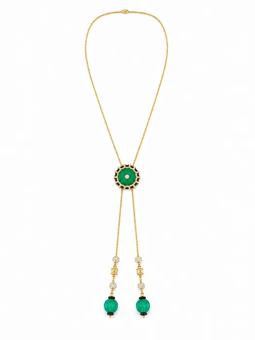 Green Grace Lariat Necklace